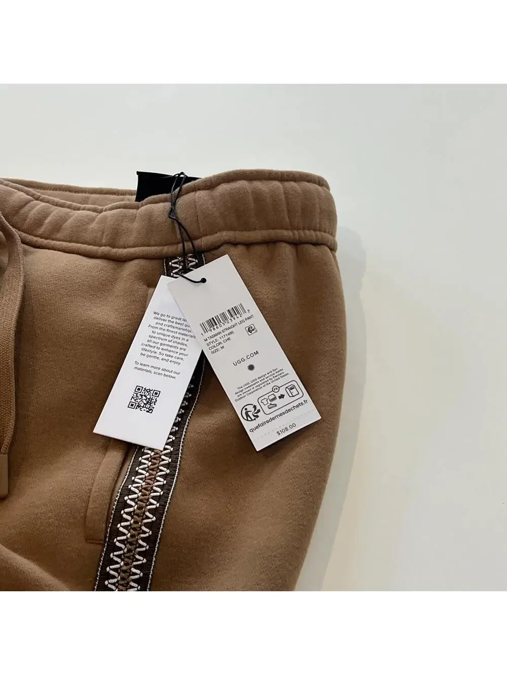 RARE Men's UGG Tasman Straight Leg Pant Chestnut Color Size Medium